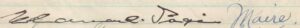Signature du maire