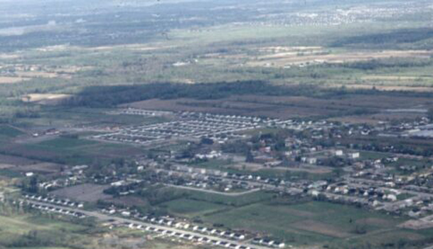 Vue aérienne de Sainte-Dorothée