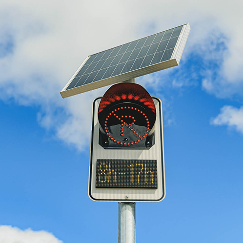 Panneau dynamique allumé