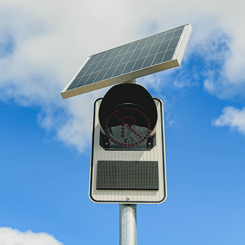 Panneau lumineux éteint.