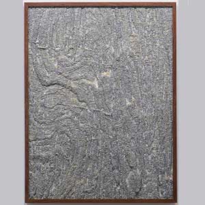 Flux IV (Plan de clivage), 2020 Émaux et acrylique sur papier 95 x 95 cm