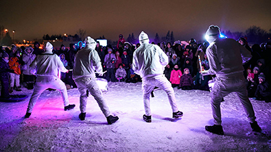 Un spectacle qui a lieu dans le cadre de Laval en blanc au Centre de la nature