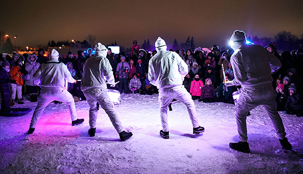 Un spectacle qui a lieu dans le cadre de Laval en blanc au Centre de la nature