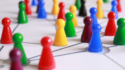 des pions de jeux de société