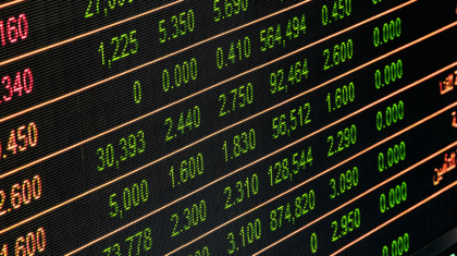 Une image avec des chiffres représentant la Bourse.