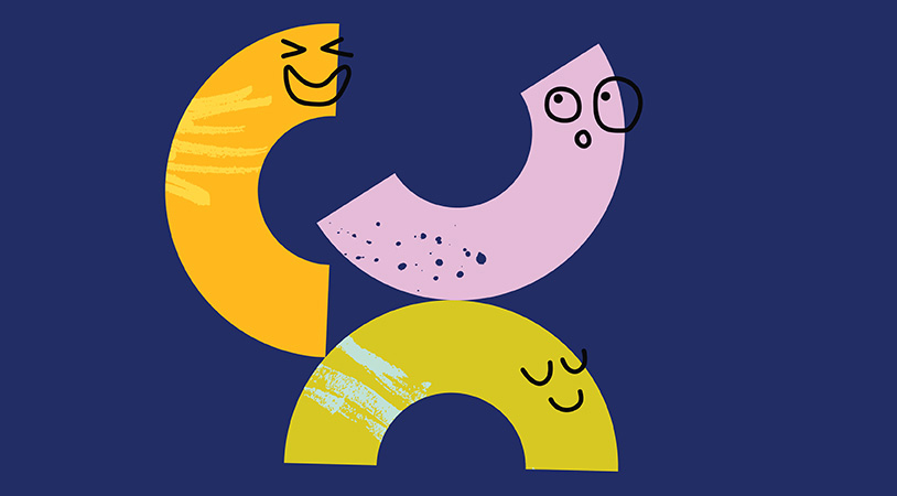 Des dessins de macaronis pour représenter la Fête de la famille